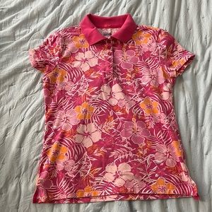 hawaiian print malibu barbie collared shirt